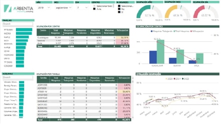 Power BI alquiler de maquinaria. Ejemplos de informes en Power BI