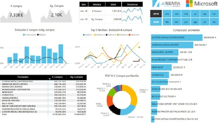 Power BI compras. Ejemplos de informes en Power BI