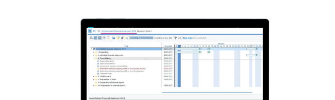 pantalla del software de consolidación financiera de LucaNet